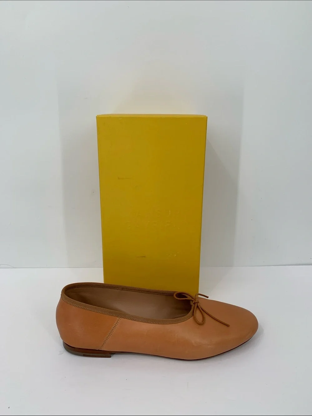 Mansur Gavriel Dream ballet flat shoe leather slip-on bow preppy brown new 39 9 - Picture 1 of 8